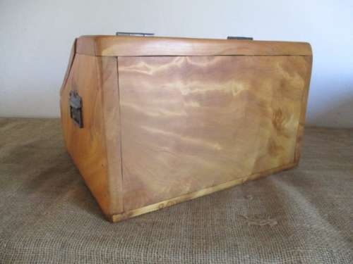 Beautiful And With Great Character Vintage Solid Yellow Wood Bible Box