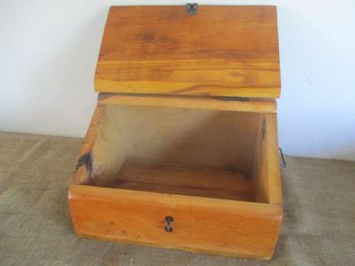 Beautiful And With Great Character Vintage Solid Yellow Wood Bible Box