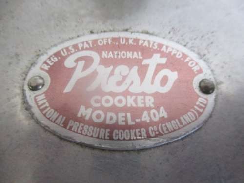 Beautiful Vintage Presto Model 404 Pressure Cooker By National Pressure Cooker Co (England) Ltd