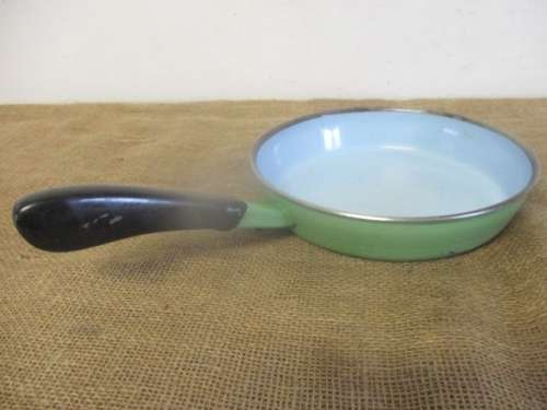 Lovely Vintage Genuine Old Fashioned Enamel Frying Pan