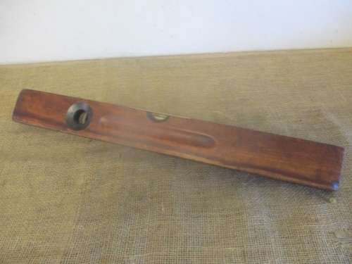 For Rameez Bid Only - Beautiful Vintage Wood And Brass Stanley No 0 Sweatheart 24" Spirit Level