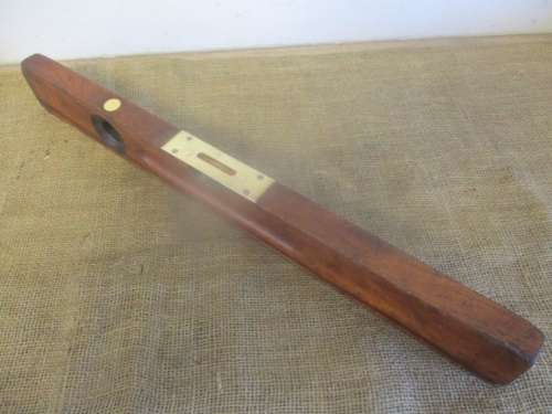 For Rameez Bid Only - Beautiful Vintage Wood And Brass Stanley No 0 Sweatheart 24" Spirit Level