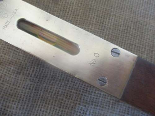 For Rameez Bid Only - Beautiful Vintage Wood And Brass Stanley No 0 Sweatheart 24" Spirit Level