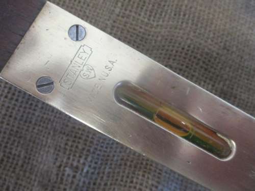 For Rameez Bid Only - Beautiful Vintage Wood And Brass Stanley No 0 Sweatheart 24" Spirit Level
