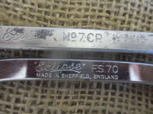 Eclipse 12" FS 70,  Eclipse 5" No 7 CP & Vintage O,NS 5 3/4" Carpenter's Deep Fret Coping Saws