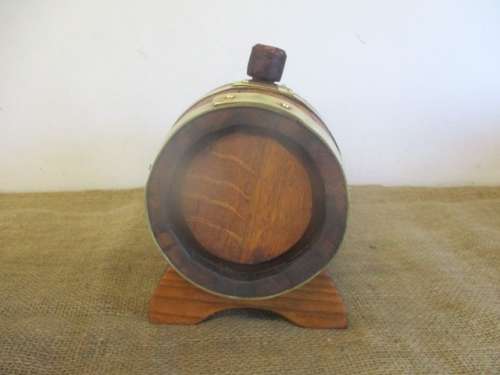 With Great Character...This Approx 1,5Lt Vintage Simonsvlei Oak Wine Barrel With Brass Tap & Straps