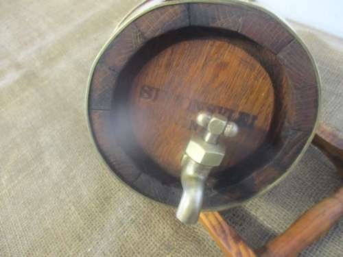With Great Character...This Approx 1,5Lt Vintage Simonsvlei Oak Wine Barrel With Brass Tap & Straps