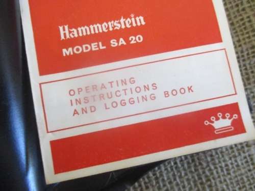 Very Super Rare Vintage Hammerstein Model SA 20 Transistor Radio
