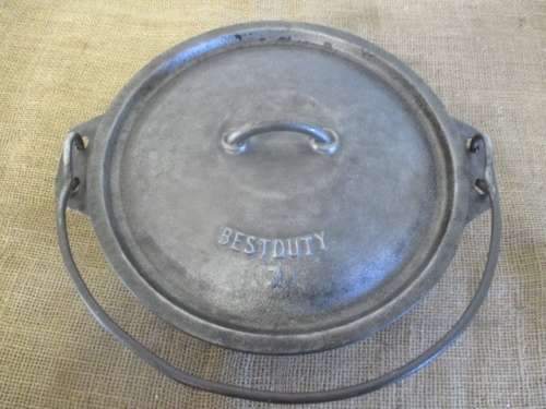 Simply The Best For Potbrood...... Real Good Size Cast Iron Flat Bottom Pot