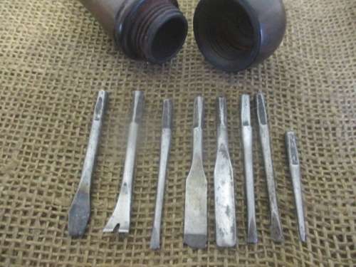For Rameez Bid Only - Rare Antique Goodell Pratt Multi Tool Universal Screwdriver With 8 Bits