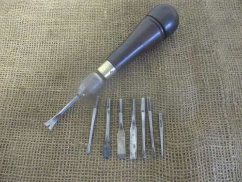 For Rameez Bid Only - Rare Antique Goodell Pratt Multi Tool Universal Screwdriver With 8 Bits