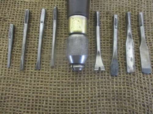 For Rameez Bid Only - Rare Antique Goodell Pratt Multi Tool Universal Screwdriver With 8 Bits