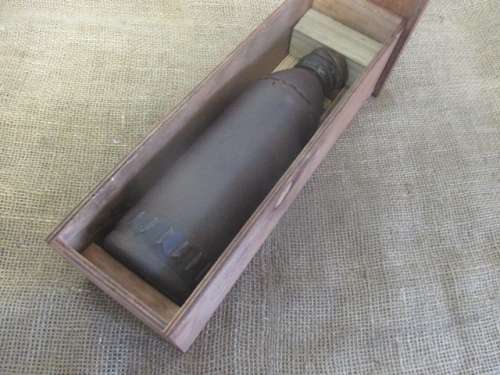 Super Rare....This Antique Boer War 15 Pounder Mk VI Schrapnel Shell With Fuse    Stamped 14/8/1900