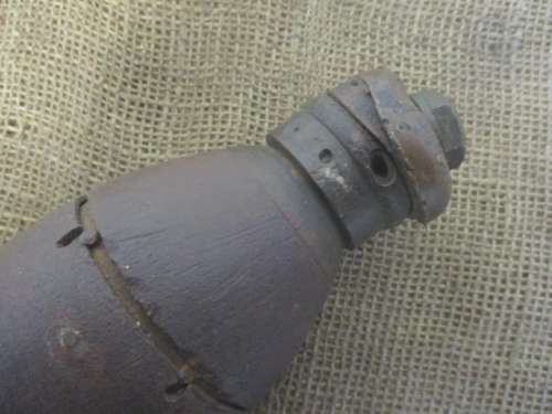 Super Rare....This Antique Boer War 15 Pounder Mk VI Schrapnel Shell With Fuse    Stamped 14/8/1900