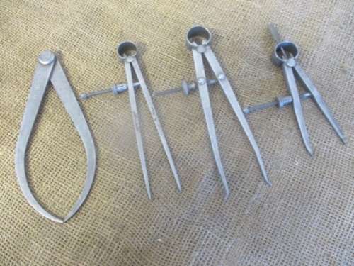 Four High Quality Vintage Calipers : Two The LS. Starrett & Co - One Wright & Moore - An One Another