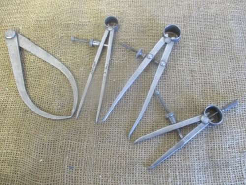 Four High Quality Vintage Calipers : Two The LS. Starrett & Co - One Wright & Moore - An One Another
