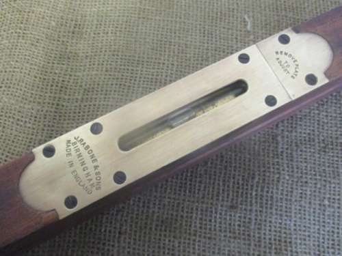 For Rameez Bid Only - Beautiful Vintage Wood And Brass J.Rabone & Sons 24" Spirit Level