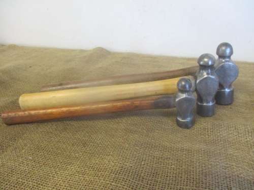 For Rameez Bid Only - Beautiful Collection Of Three Vintage Ball Pein Hammers  -