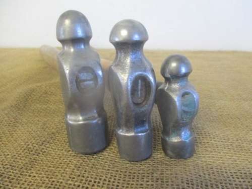 For Rameez Bid Only - Beautiful Collection Of Three Vintage Ball Pein Hammers  -