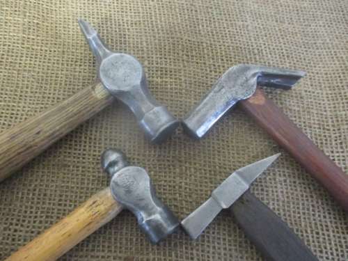 A Beautifull Collection Of Different Types Of Vintage Small Hammers