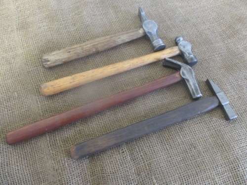 A Beautifull Collection Of Different Types Of Vintage Small Hammers