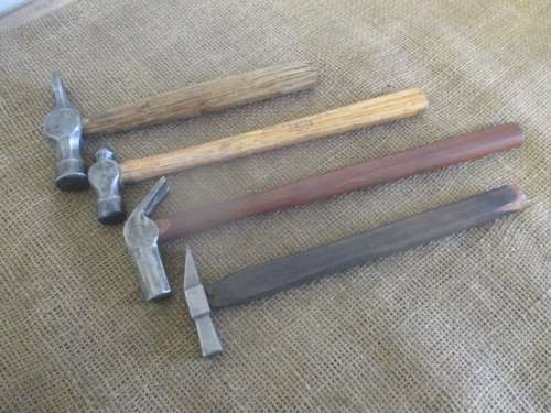 A Beautifull Collection Of Different Types Of Vintage Small Hammers