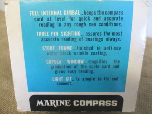 Unused YCM Model No 6000 Flush Mount Marine Compass In Original Packaging                   MIB