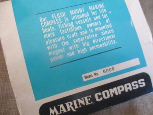 Unused YCM Model No 6000 Flush Mount Marine Compass In Original Packaging                   MIB