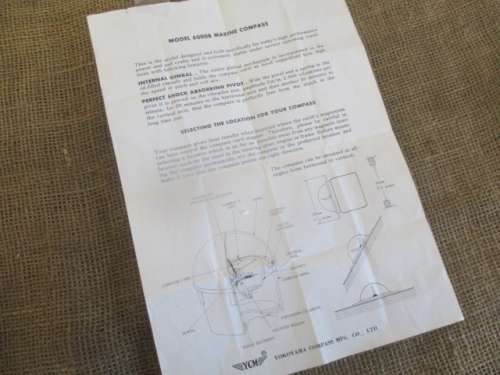 Unused YCM Model No 6000 Flush Mount Marine Compass In Original Packaging                   MIB