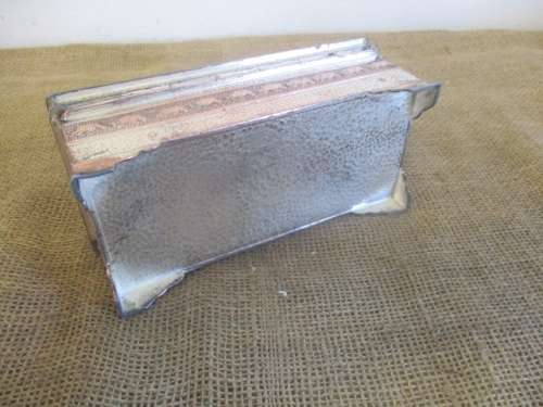 Very Characterful.........Genuine Old Vintage Tin Jewelry Box With Elephant Motive