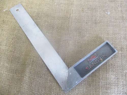 Rare Vintage 10" / 250mm Sandvik All Metal Square            Made In Sweden