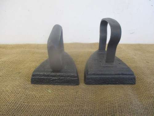 Two Retired Genuine Antique Cast Iron Sad Irons         1800`s