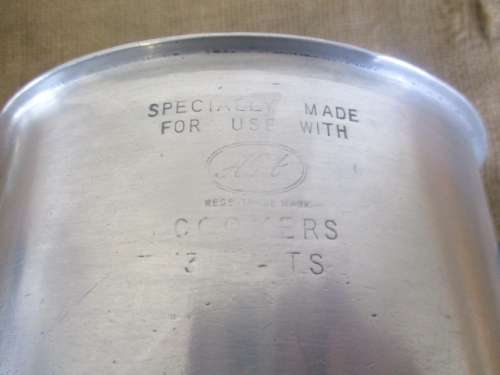 Another Very Rare Genuine Vintage Pure Aluminum Lidded Pot   Made In England