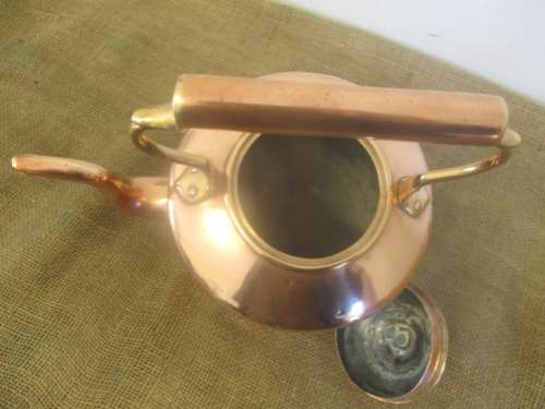 An Awesome Large Vintage Copper And Brass Coffee Kettle