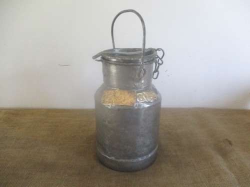 Characterful Vintage One Gallon Farm Metal Cream Can