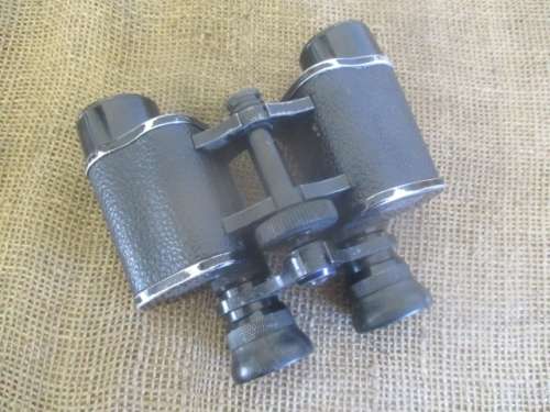Vintage Stereo Kratos 8 X Military Binocular In Original Leather Case     French