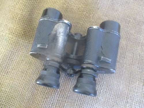 Vintage Stereo Kratos 8 X Military Binocular In Original Leather Case     French