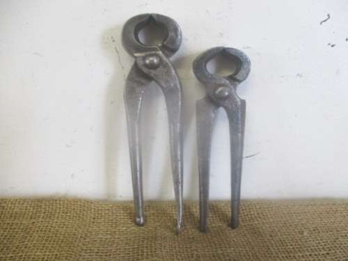 The Legends.......Two Beautiful Antique 7" Cooper & Sons & 6" Other Solid Steel Blacksmith Tongs