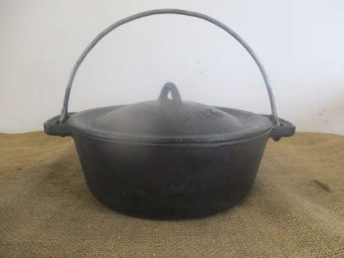 Just The Right One For Potbrood.....Nice Size Bestduty Cast Iron 10 Flat Bottom Pot With Falkirk Lid