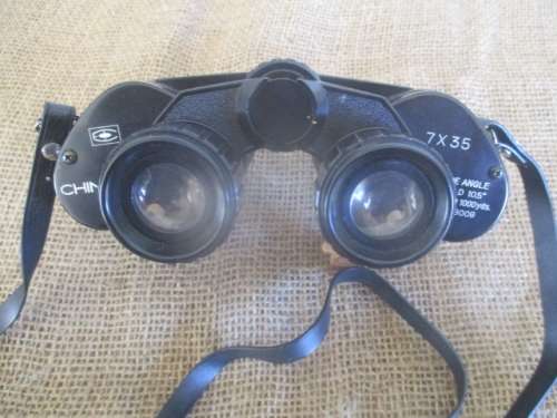 Popular Vintage Chinon 7 X 35 Wide Angle Field 10.5' Binocular In Original  Case