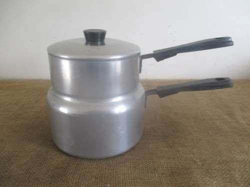 Beautiful Old Hart Aluminum Double Boiler