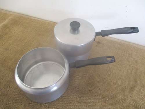 Beautiful Old Hart Aluminum Double Boiler