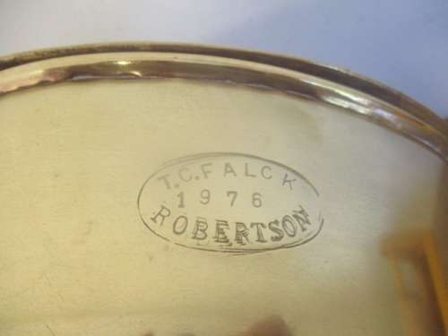 Very Rare And Highly Collectable Vintage TC Falck 1976 Robertson Lidded Brass Pot