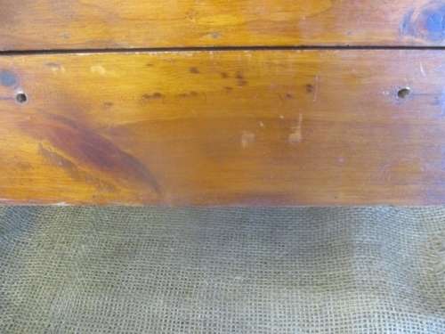 Lovely Vintage Wooden Wall Mount Sewing Box With Some Sewing Goodies