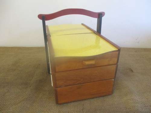 Nice Vintage Wooden Sewing Box