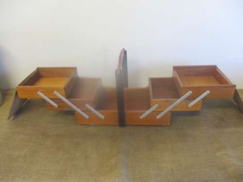 Nice Vintage Wooden Sewing Box