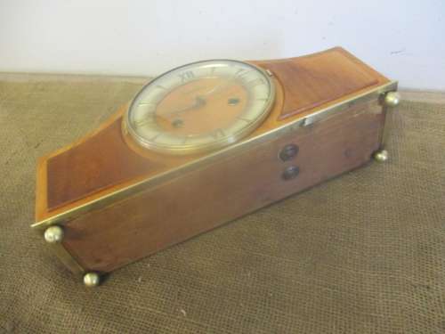 So Cute And Adorable....This Lovely Vintage Muller Schlenker 8 Mantle Clock With Winding Up Key
