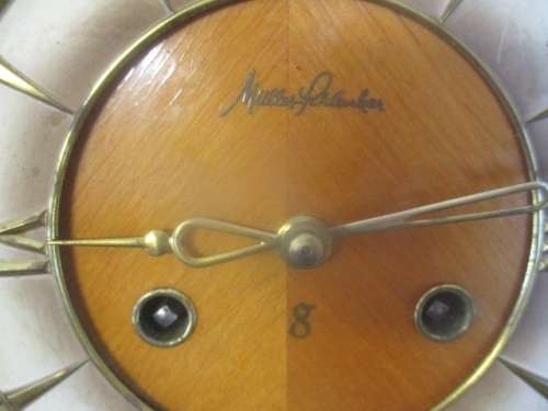 So Cute And Adorable....This Lovely Vintage Muller Schlenker 8 Mantle Clock With Winding Up Key