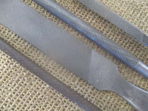 Nice Collection Of Four Round, Flat And Square Steels Nice Files