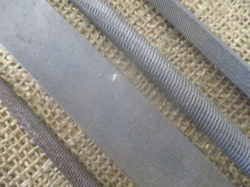 Nice Collection Of Four Round, Flat And Square Steels Nice Files